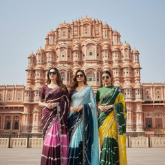 Chinon Leheriya Gota Patti Saree