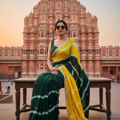 Chinon Leheriya Gota Patti Saree