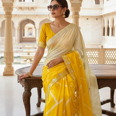 Chinon Leheriya Gota Patti Saree