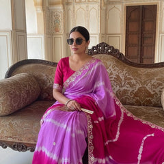 Chinon Leheriya Gota Patti Saree
