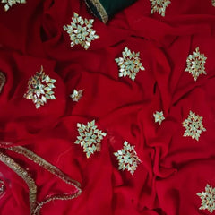 Semi Chiffon Gota Saree