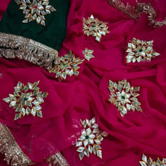 Semi Chiffon Gota Saree