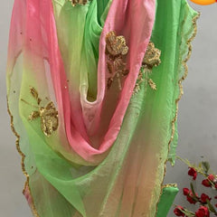 Semi Chiffon Gota Saree