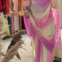 Semi Chiffon Gota Saree