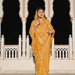 Semi Chiffon Gota Jal Saree