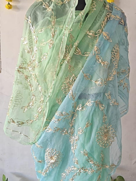 Semi Chiffon Gota Jal Saree
