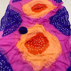 Semi Chiffon Bhandej Saree