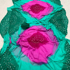 Semi Chiffon Bhandej Saree