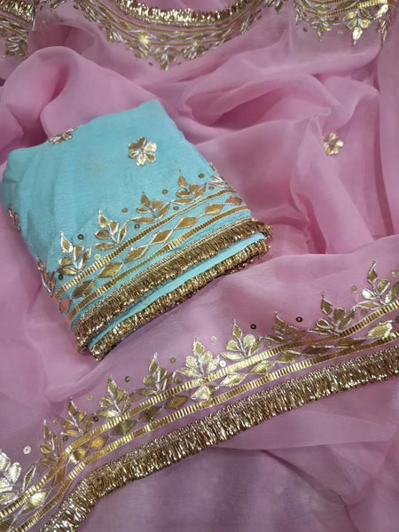 Semi Chiffon Bhandej Saree