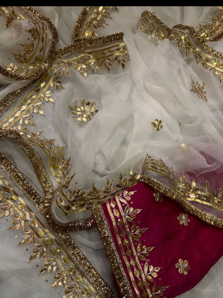 Semi Chiffon Bhandej Saree
