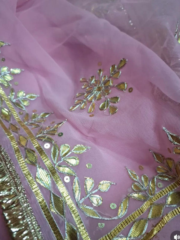 Semi Chiffon Bhandej Saree