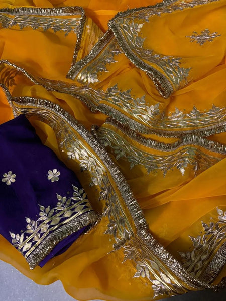 Semi Chiffon Bhandej Saree