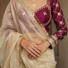 Frendi Silk Frill Saree With Aangi Blouse