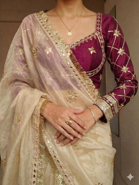 Frendi Silk Frill Saree With Aangi Blouse