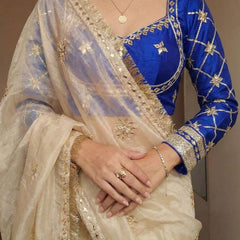 Frendi Silk Frill Saree With Aangi Blouse