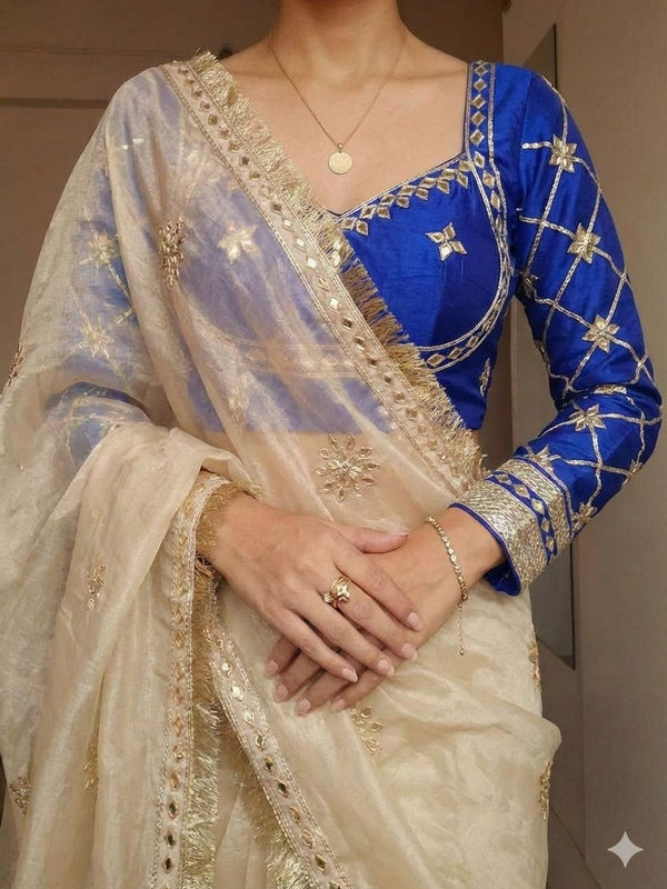 Frendi Silk Frill Saree With Aangi Blouse
