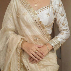 Frendi Silk Frill Saree With Aangi Blouse