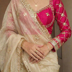 Frendi Silk Frill Saree With Aangi Blouse