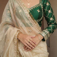 Frendi Silk Frill Saree With Aangi Blouse