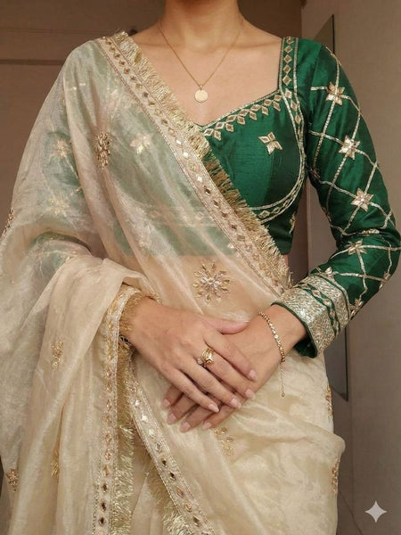 Frendi Silk Frill Saree With Aangi Blouse