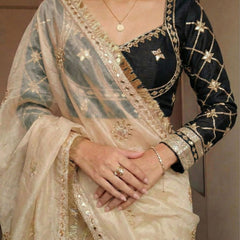 Frendi Silk Frill Saree With Aangi Blouse
