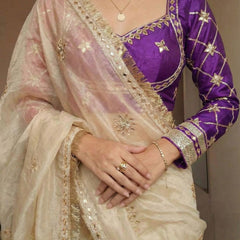 Frendi Silk Frill Saree With Aangi Blouse