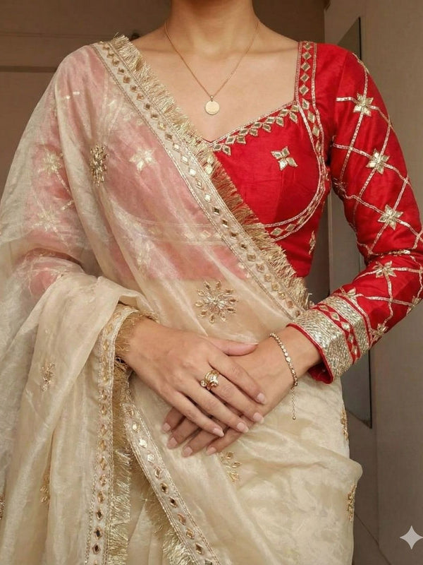 Frendi Silk Frill Saree With Aangi Blouse