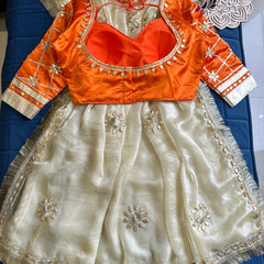 Frendi Silk Frill Saree With Aangi Blouse