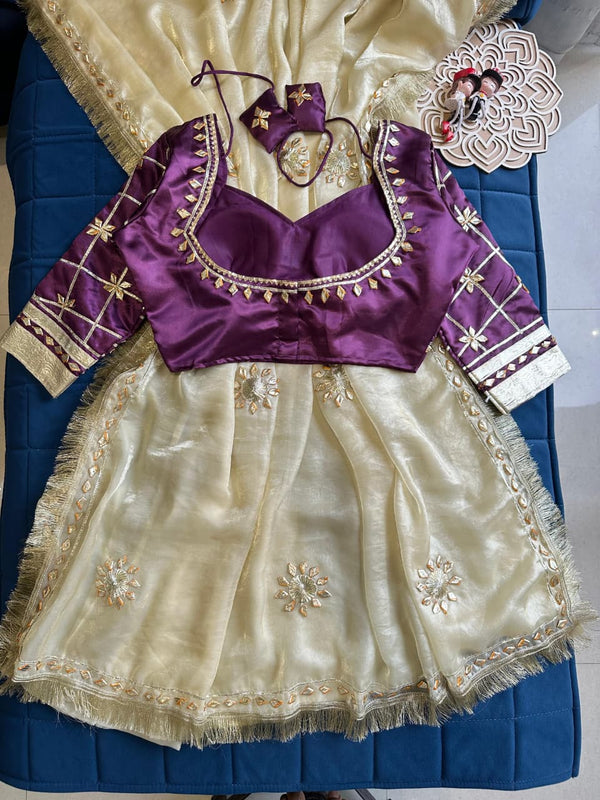 Frendi Silk Frill Saree With Aangi Blouse