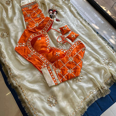 Frendi Silk Frill Saree With Aangi Blouse