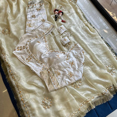 Frendi Silk Frill Saree With Aangi Blouse