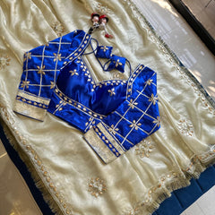Frendi Silk Frill Saree With Aangi Blouse