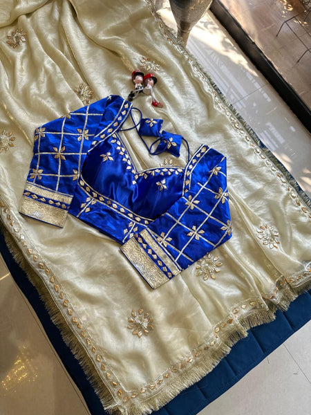 Frendi Silk Frill Saree With Aangi Blouse