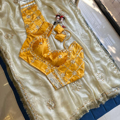 Frendi Silk Frill Saree With Aangi Blouse