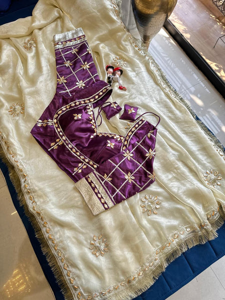 Frendi Silk Frill Saree With Aangi Blouse
