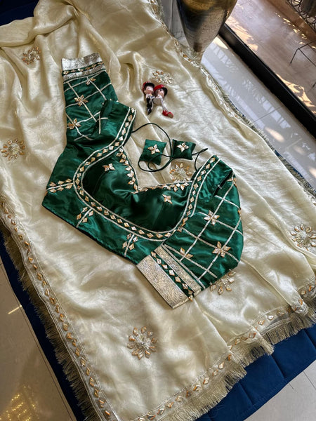 Frendi Silk Frill Saree With Aangi Blouse