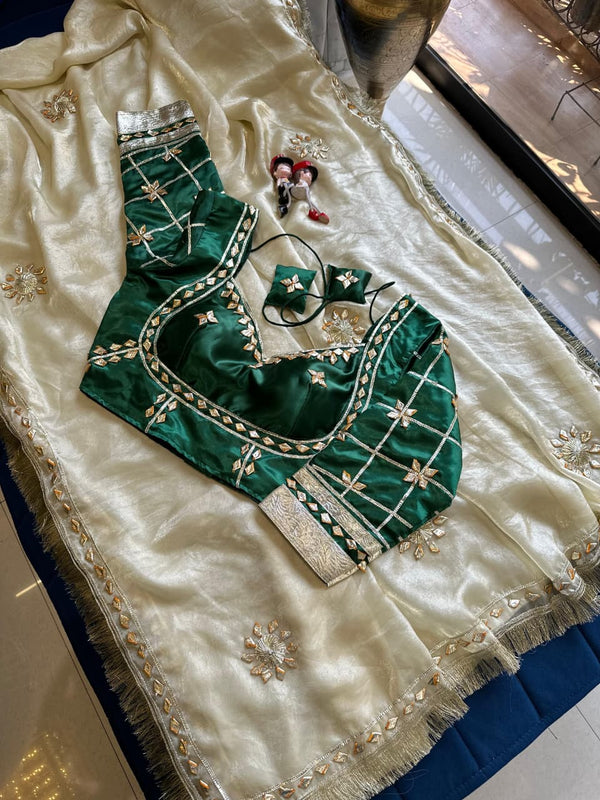 Frendi Silk Frill Saree With Aangi Blouse