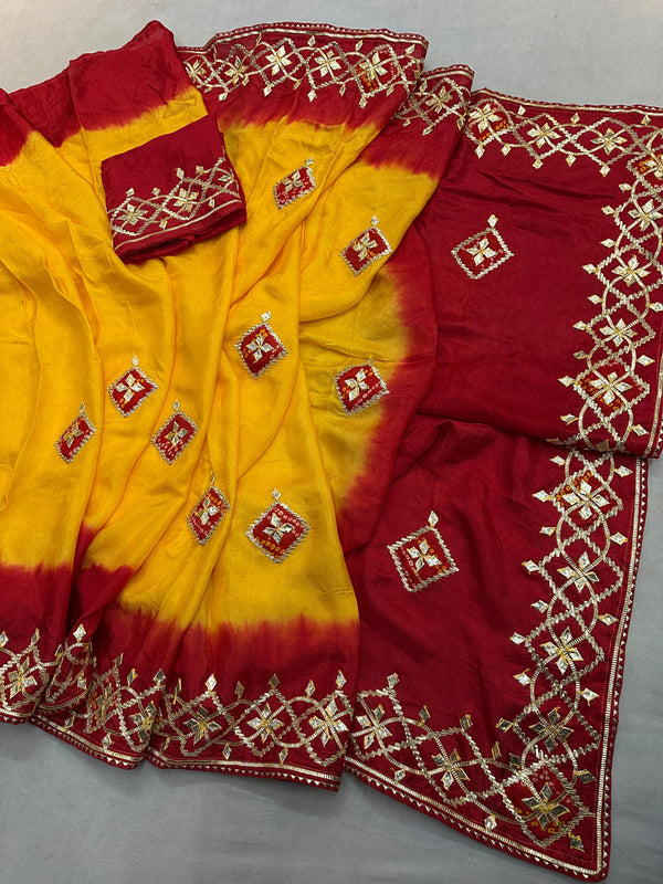 Pure Upada Silk Gota Saree