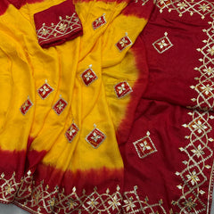 Pure Upada Silk Gota Saree