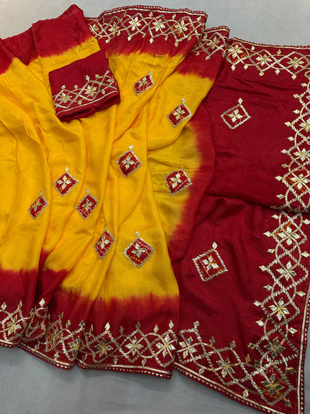 Pure Upada Silk Gota Saree