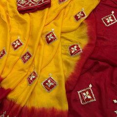 Pure Upada Silk Gota Saree