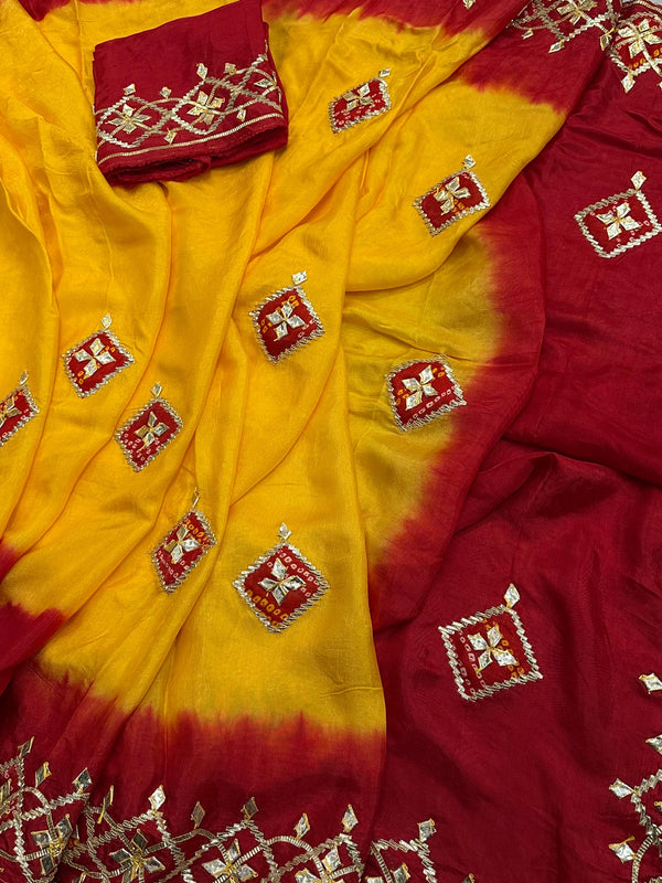 Pure Upada Silk Gota Saree
