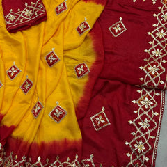 Pure Upada Silk Gota Saree