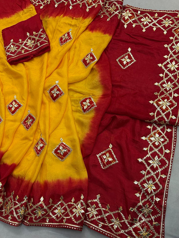 Pure Upada Silk Gota Saree