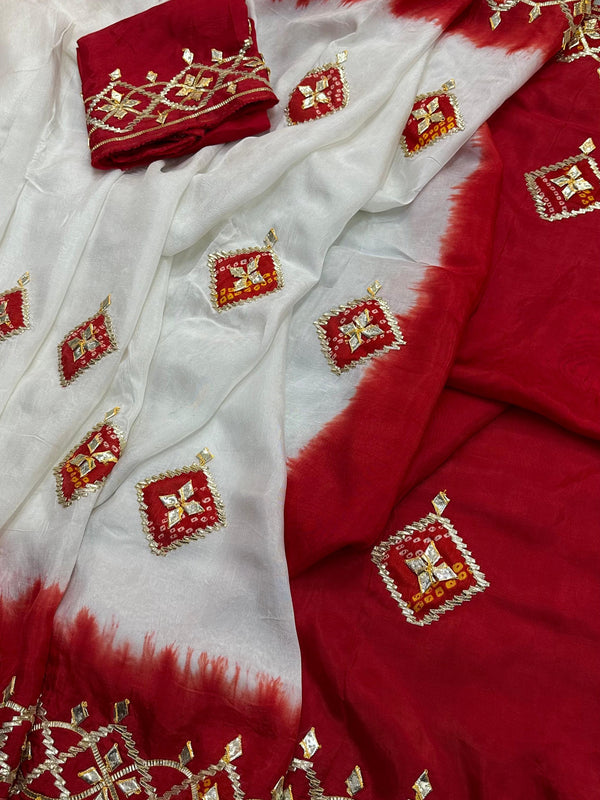 Pure Upada Silk Gota Saree