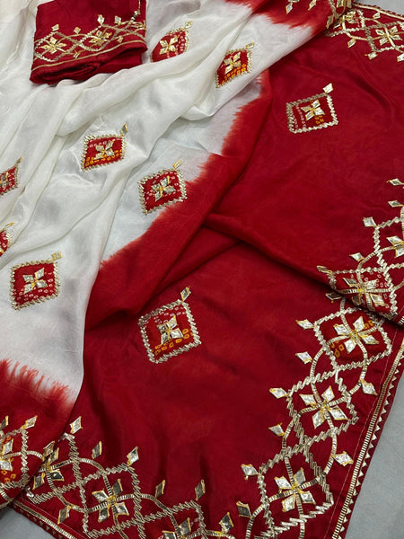 Pure Upada Silk Gota Saree