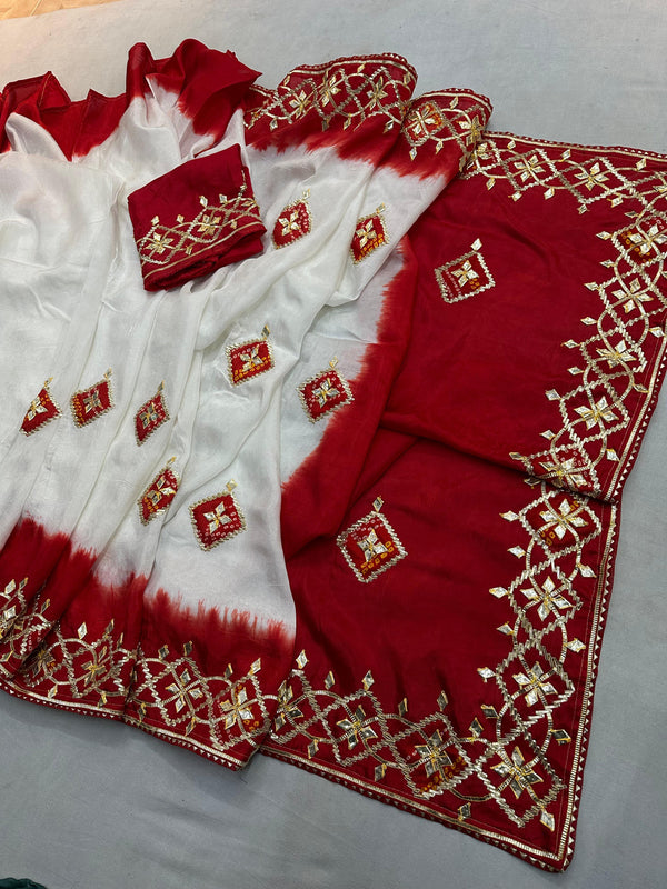 Pure Upada Silk Gota Saree