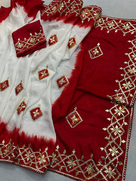 Pure Upada Silk Gota Saree
