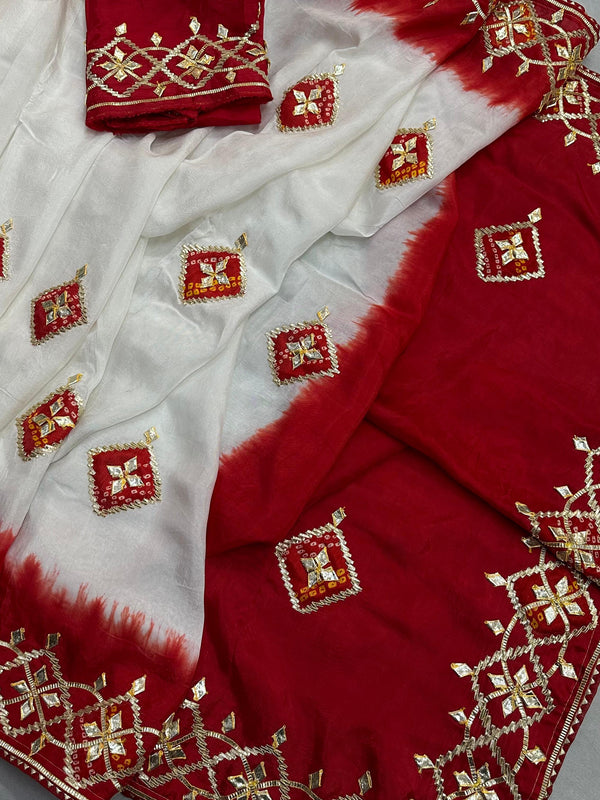 Pure Upada Silk Gota Saree
