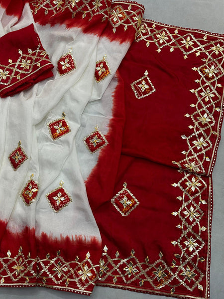 Pure Upada Silk Gota Saree
